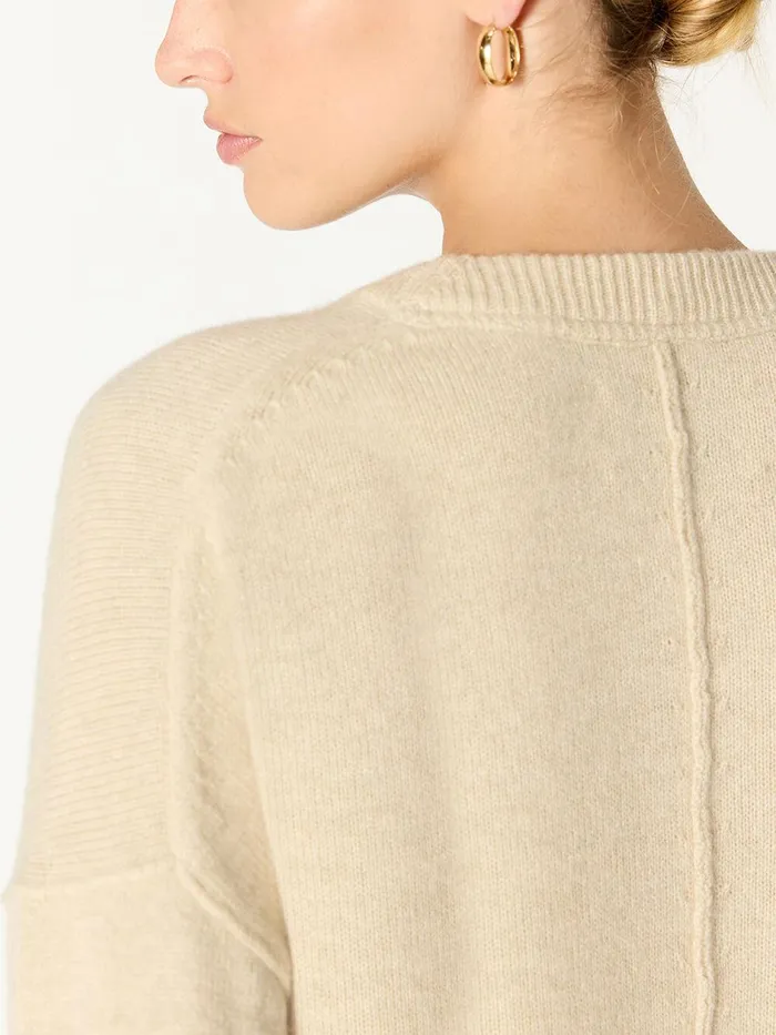 The Everyday Cashmere Bright Crew Bisque Melange Women Brochu Walker Sweaters