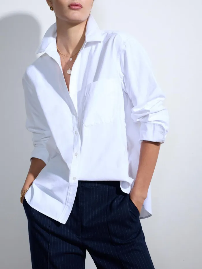 The Everyday Shirt Salt White Women Brochu Walker Tops