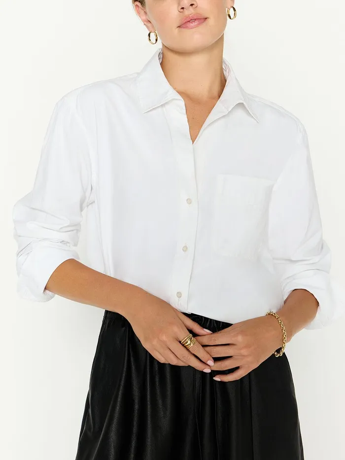 The Everyday Shirt Salt White Women Brochu Walker Tops