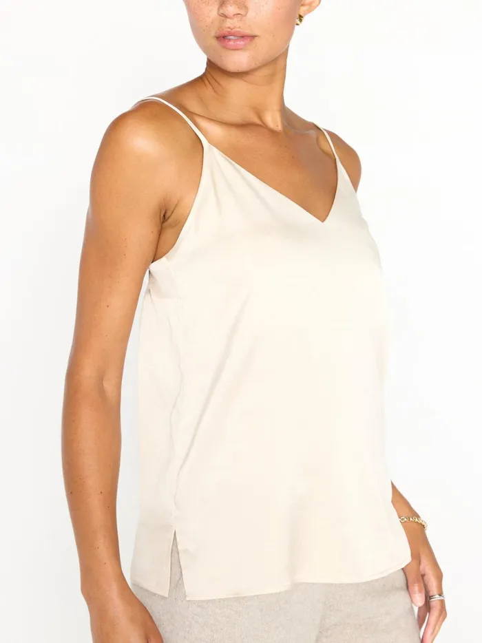 The Everyday Silk Cami Champagne Women Brochu Walker Tops