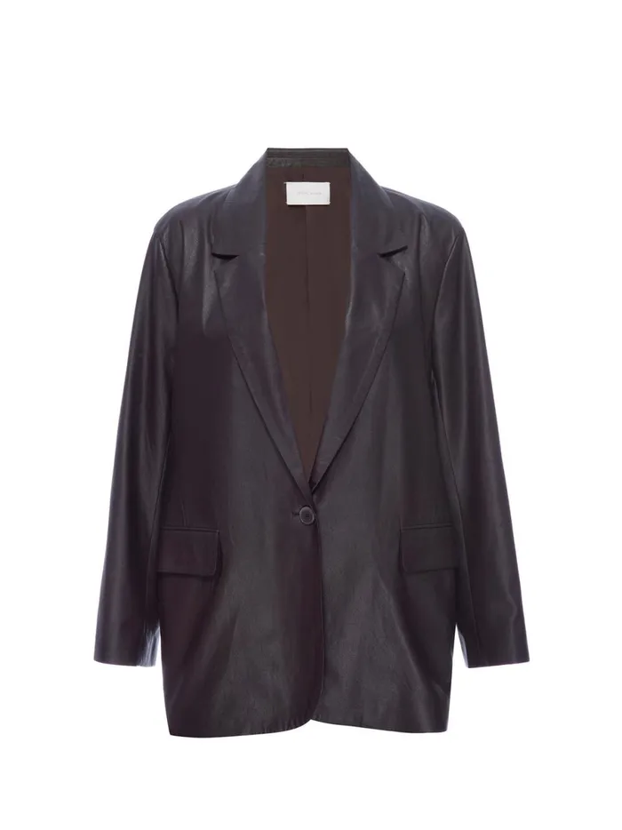 The Farley Vegan Leather Blazer Timber Women Brochu Walker Jackets and Wraps