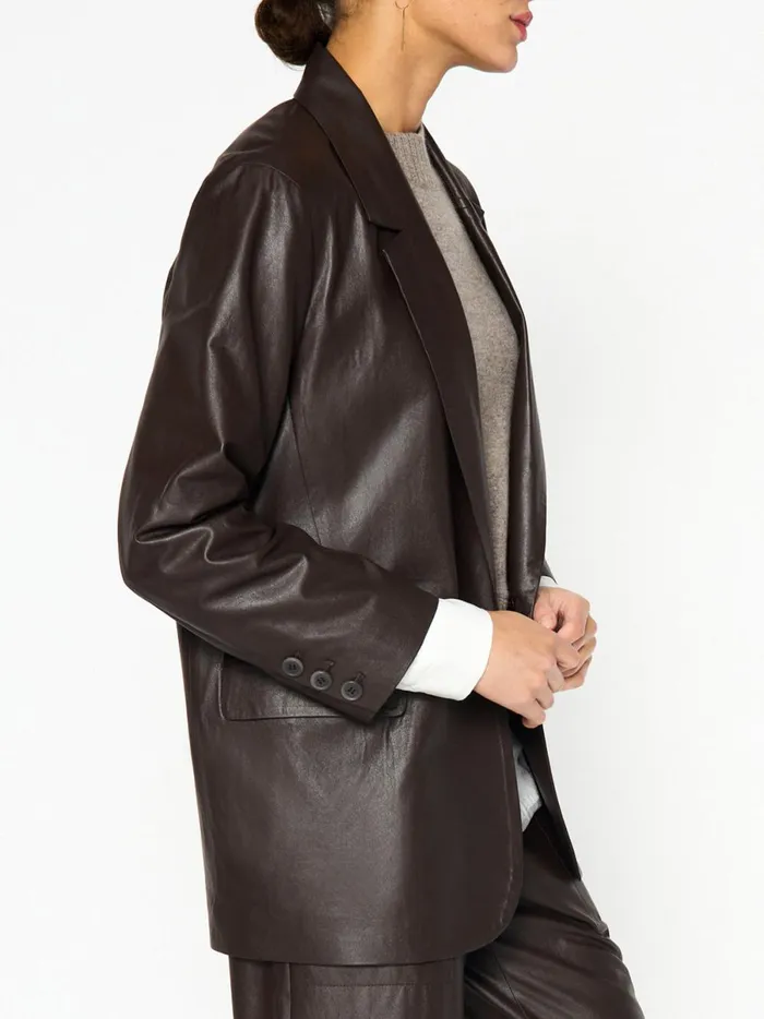 The Farley Vegan Leather Blazer Timber Women Brochu Walker Jackets and Wraps