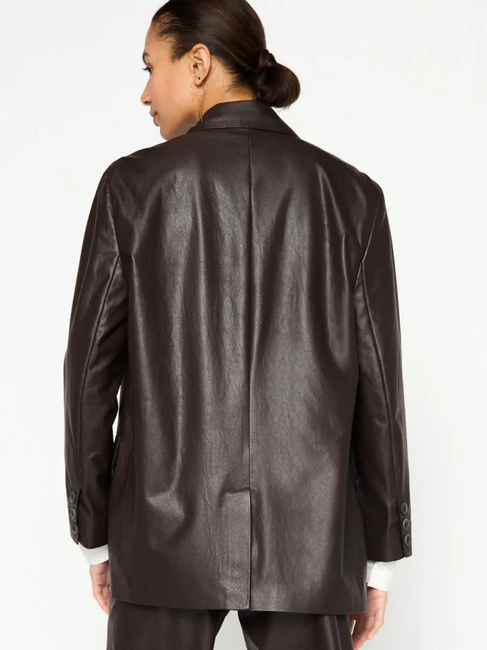 The Farley Vegan Leather Blazer Timber Women Brochu Walker Jackets and Wraps