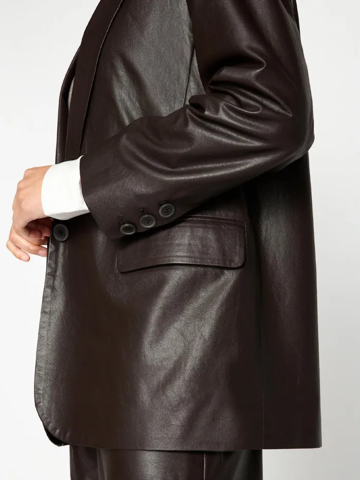 The Farley Vegan Leather Blazer Timber Women Brochu Walker Jackets and Wraps