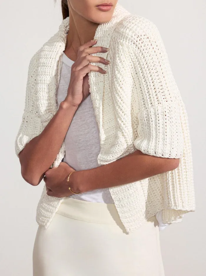 The Fida Shrug Salt White Women Brochu Walker Cardigans