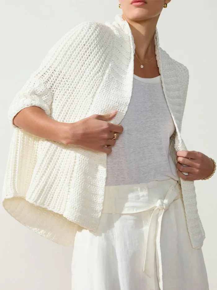 The Fida Shrug Salt White Women Brochu Walker Cardigans