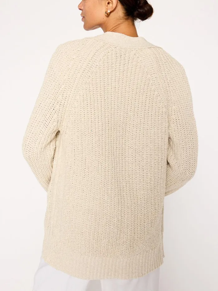 The Jen Cardigan Ecru Women Brochu Walker Sweaters