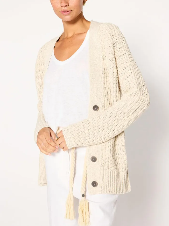 The Jen Cardigan Ecru Women Brochu Walker Sweaters