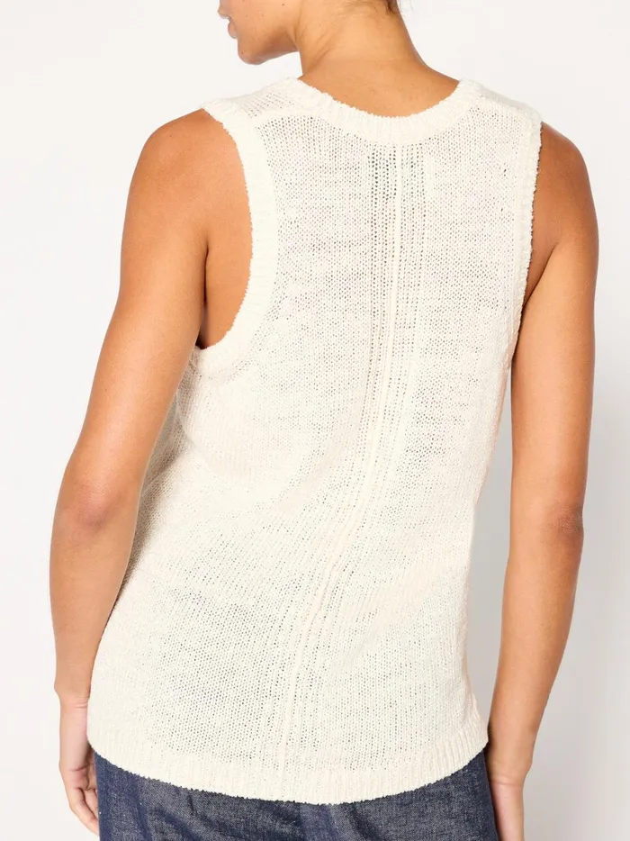The Ona Tank Ivory Metallic Women Brochu Walker Tops
