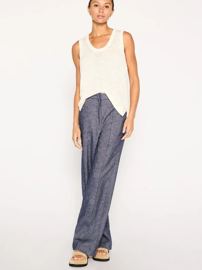 The Ona Tank Ivory Metallic Women Brochu Walker Tops
