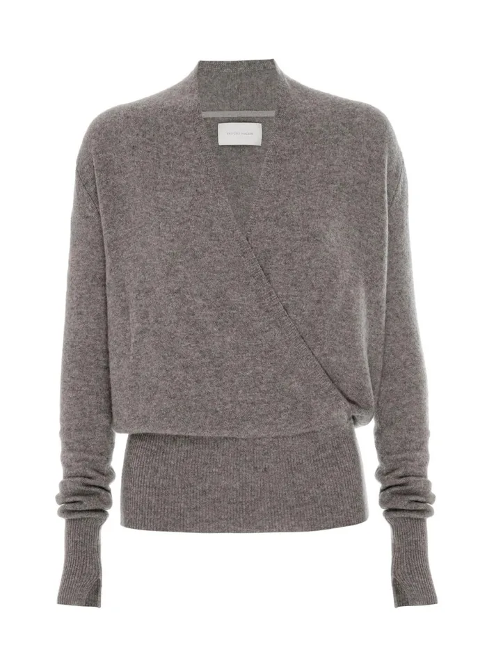 The Phinneas Wrap Otter Melange Women Brochu Walker 100 Cashmere