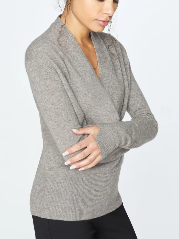 The Phinneas Wrap Otter Melange Women Brochu Walker 100 Cashmere