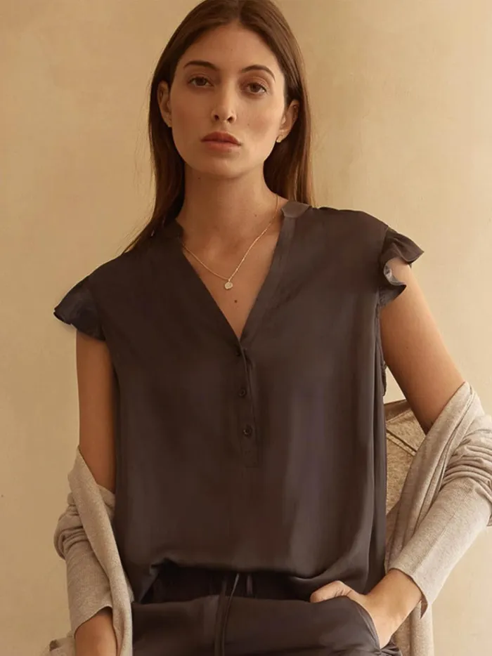 The Romare Sleeveless Top Brownstone Women Brochu Walker Tops