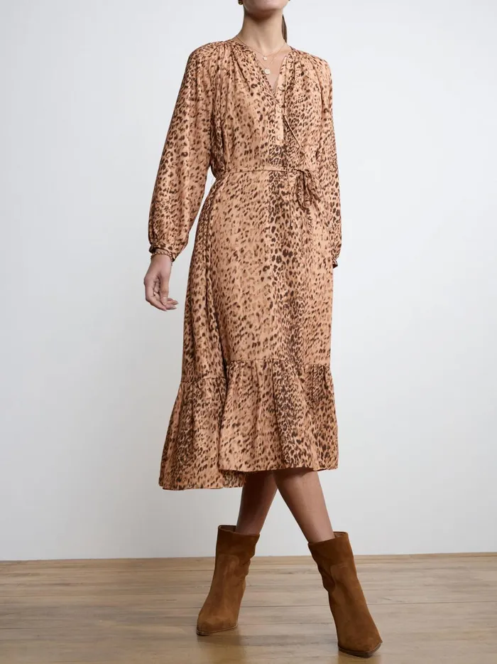 The Sarai Printed Dress Leopard Combo Women Brochu Walker Dresses