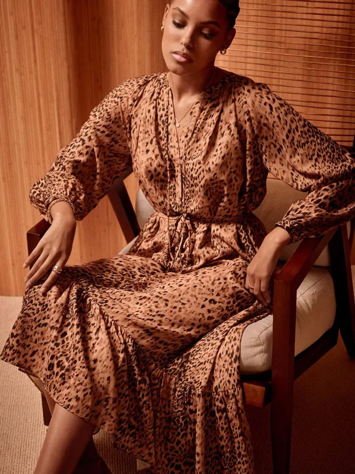 The Sarai Printed Dress Leopard Combo Women Brochu Walker Dresses