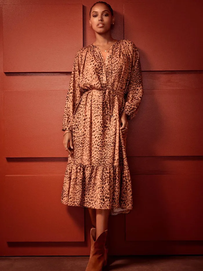 The Sarai Printed Dress Leopard Combo Women Brochu Walker Dresses