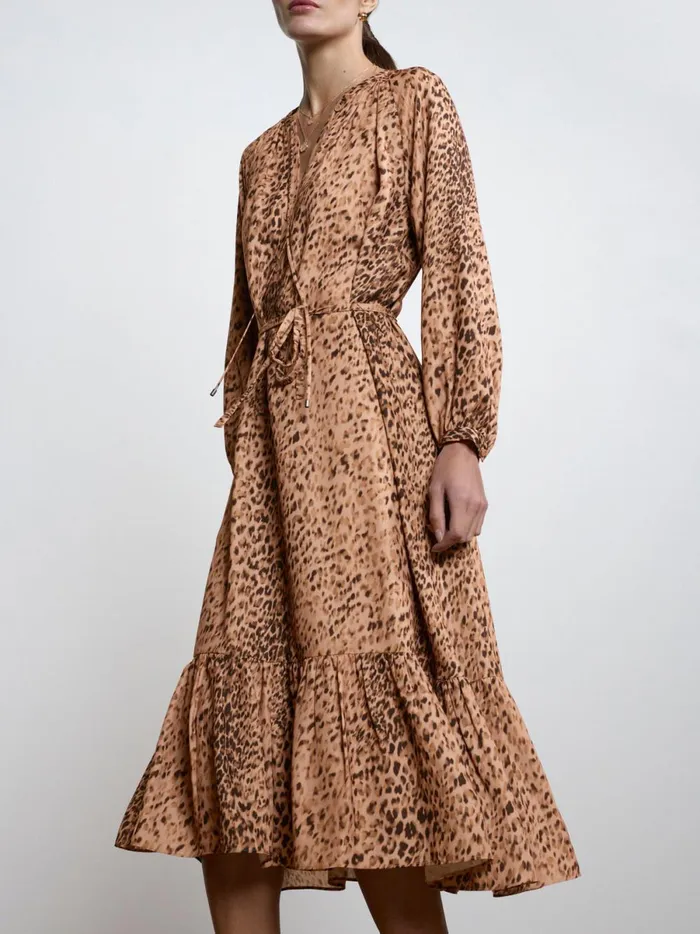 The Sarai Printed Dress Leopard Combo Women Brochu Walker Dresses