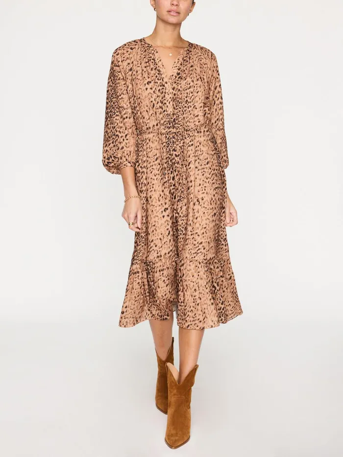 The Sarai Printed Dress Leopard Combo Women Brochu Walker Dresses