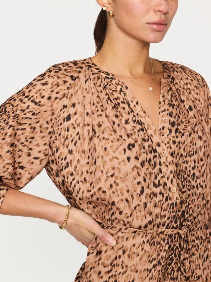 The Sarai Printed Dress Leopard Combo Women Brochu Walker Dresses
