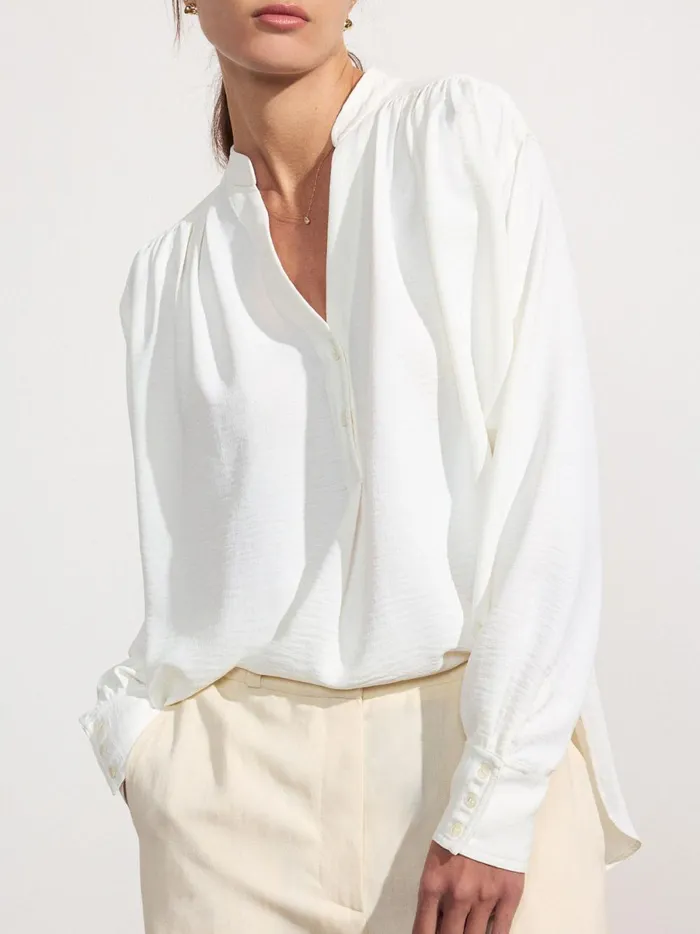 The Soro Blouse Salt White Women Brochu Walker Tops