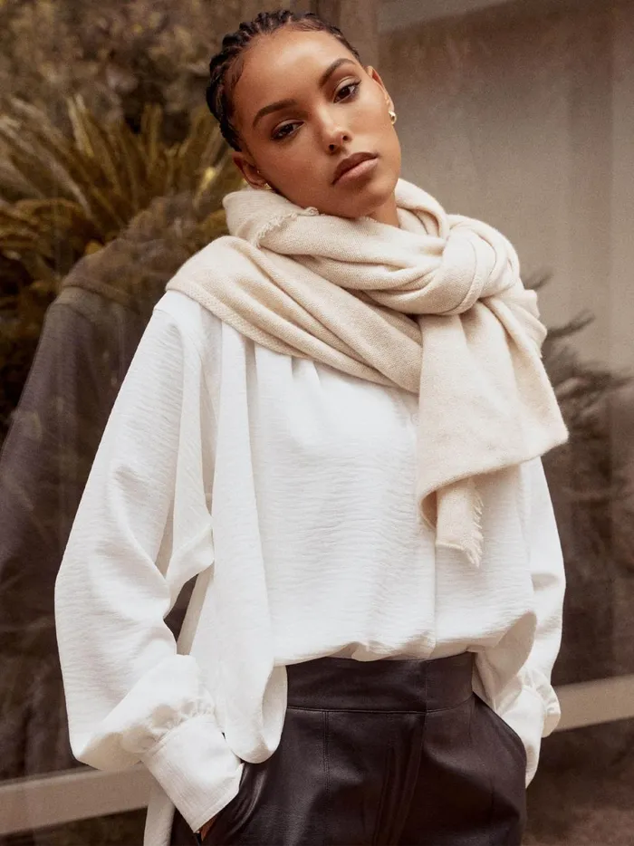The Soro Blouse Salt White Women Brochu Walker Tops