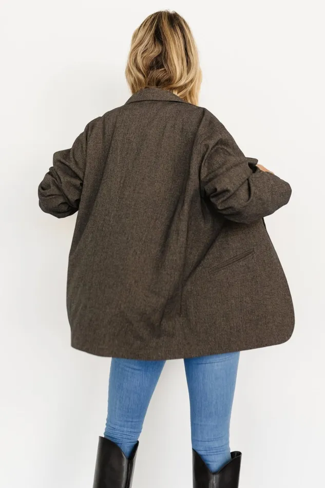Thorpe Oversized Blazer Charcoal Women Baltic Born Outerwear