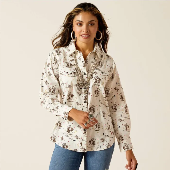 Thrills N Spills Shirt Thrilling Print Women Ariat TShirts and Tops