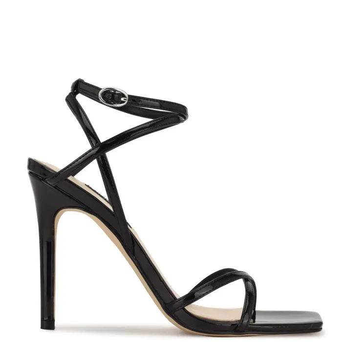 Tidle Ankle Strap Sandals Black Women Nine West Dress