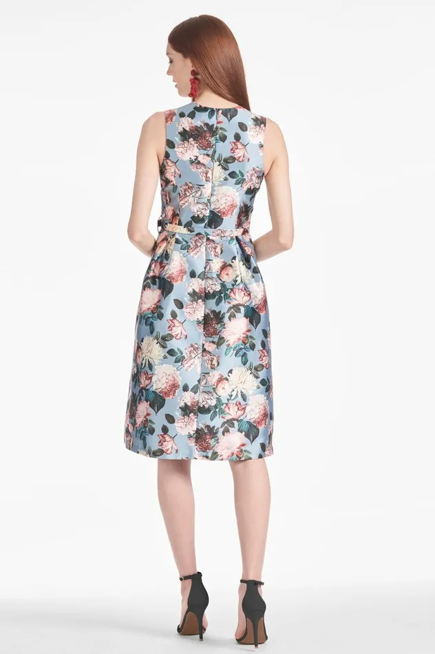 Tish Dress 8211 Ice Blue Garden Women Sachin and Babi Sleeveless