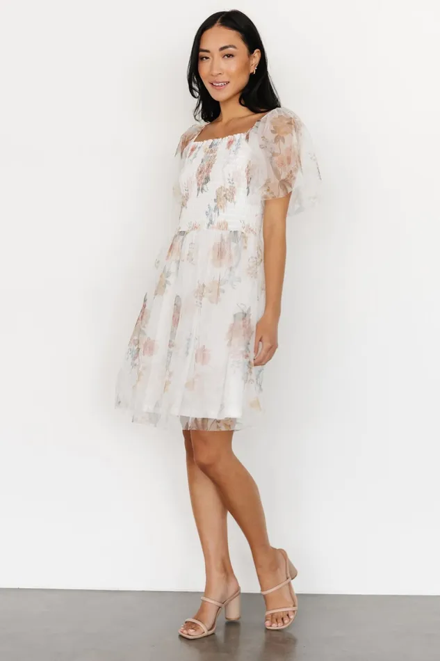 Tivoli Tulle Short Dress White Multi Women Baltic Born Bridal Tivoli Tulle Short Dress White Multi Women Baltic Born Bridal