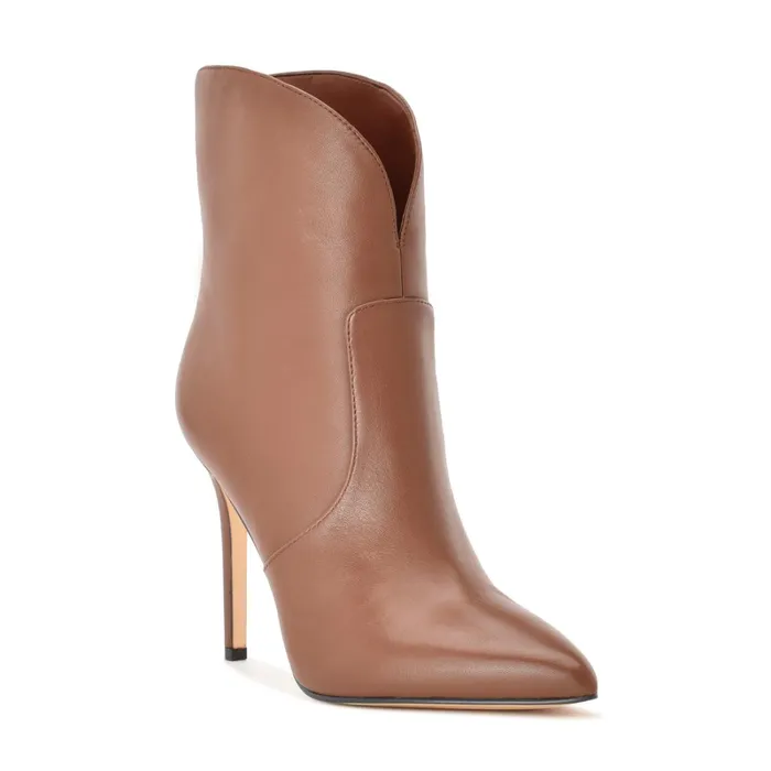 Tolate Dress Booties Brown Leather Women Nine West Boots and Booties Tolate Dress Booties Brown Leather Women Nine West Boots and Booties