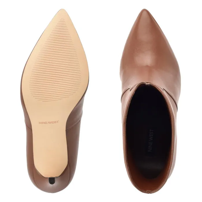 Tolate Dress Booties Brown Leather Women Nine West Boots and Booties Tolate Dress Booties Brown Leather Women Nine West Boots and Booties