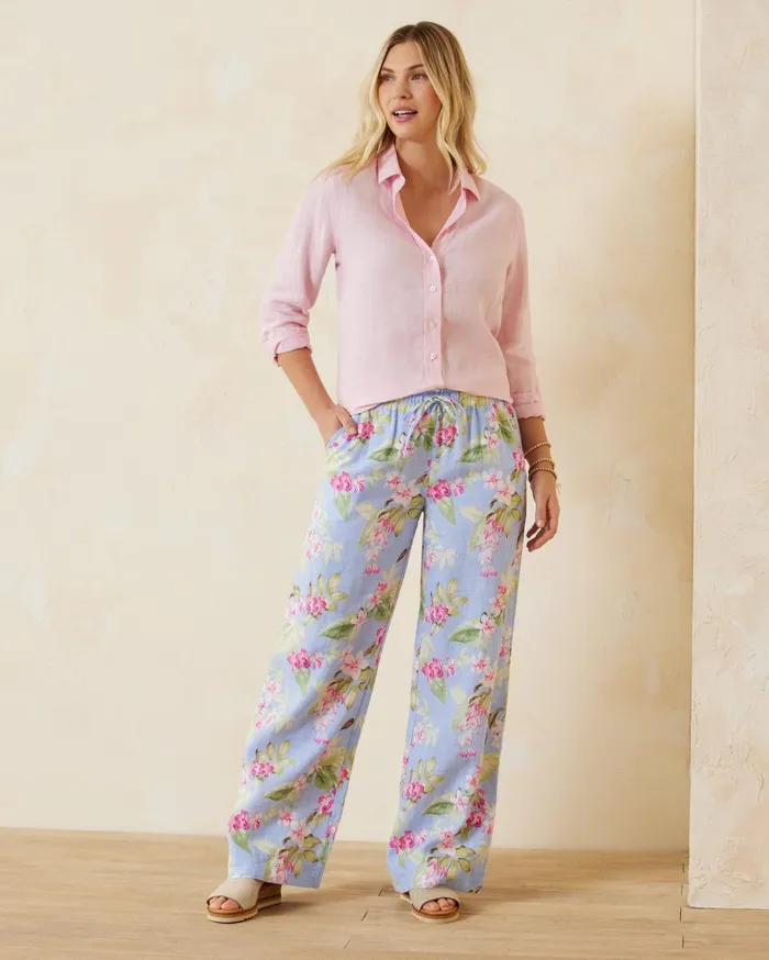 Tommy Bahama Alicia IslandZone Cropped Easy Pants Tea Leaf Women Pants and Crops