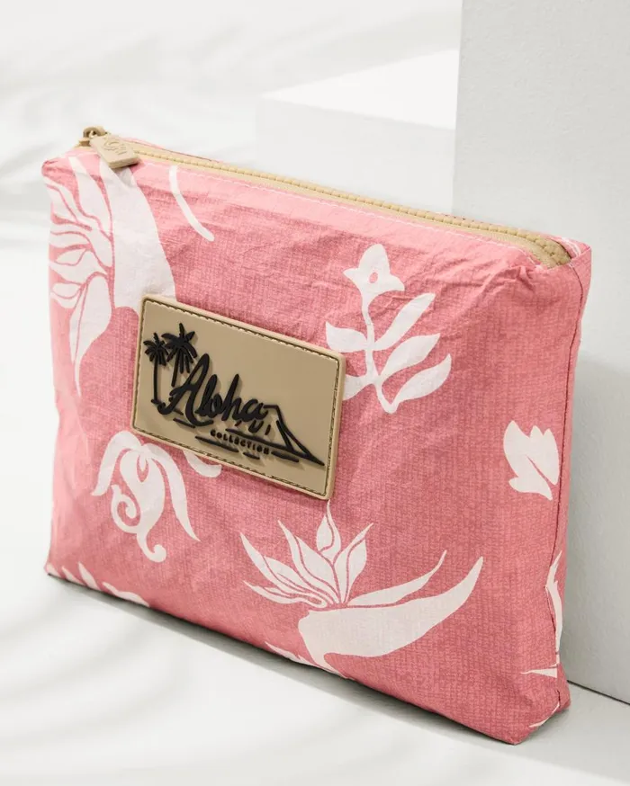 Tommy Bahama Aloha Collection Pink Pekelo Small Pouch Vintage Red Beach and HomeWomen Luggage and Travel
