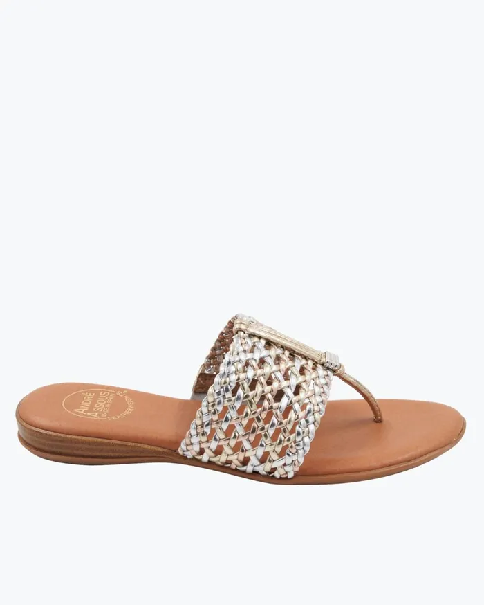 Tommy Bahama Andr Assous Aria Woven Wedge Sandals White Women Shoes and Sandals