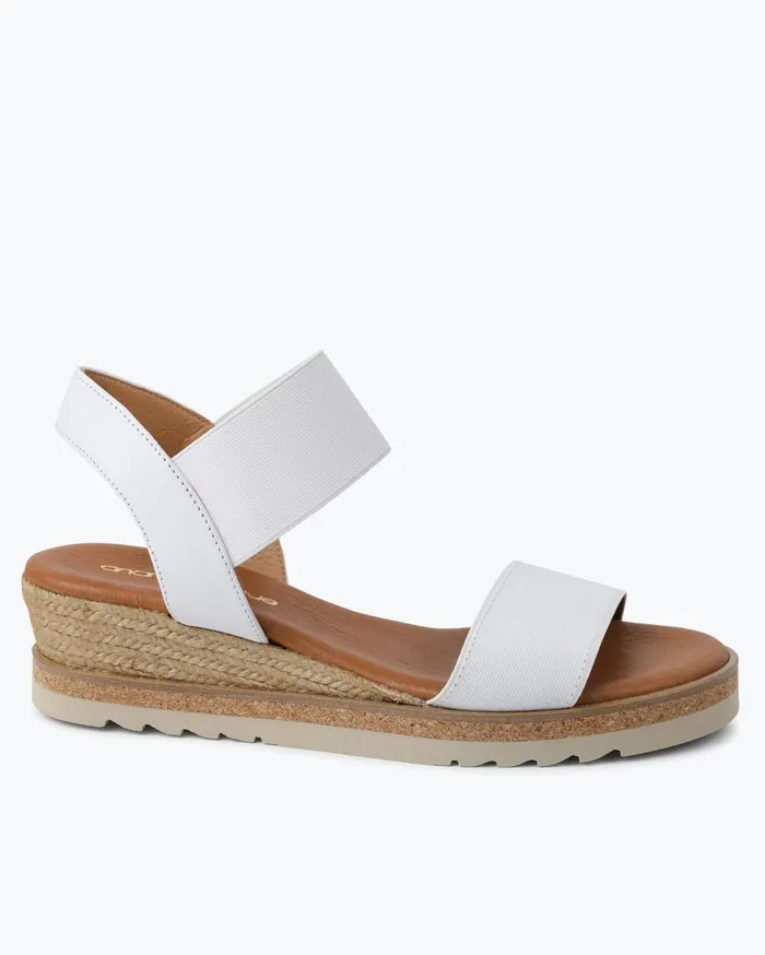 Tommy Bahama Andr Assous Nedra Espadrille Wedge Sandals White Women Shoes and Sandals