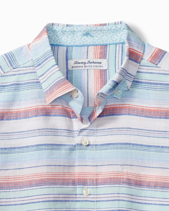 Tommy Bahama Barbados Breeze Airy Stripe StretchLinen Shirt Quartz Pink Men Shirts Tommy Bahama Barbados Breeze Airy Stripe StretchLinen Shirt Quartz Pink Men Shirts