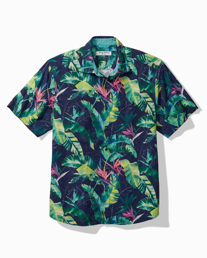 Tommy Bahama Big and Tall Diamond Point Silk Camp Shirt Spring Bouquet Big and Tall Shirts