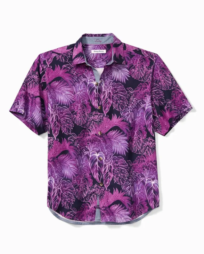 Tommy Bahama Big and Tall Luminescent Fronds Silk Camp Shirt Hot Viola Big and Tall Shirts Tommy Bahama Big and Tall Luminescent Fronds Silk Camp Shirt Hot Viola Big and Tall Shirts