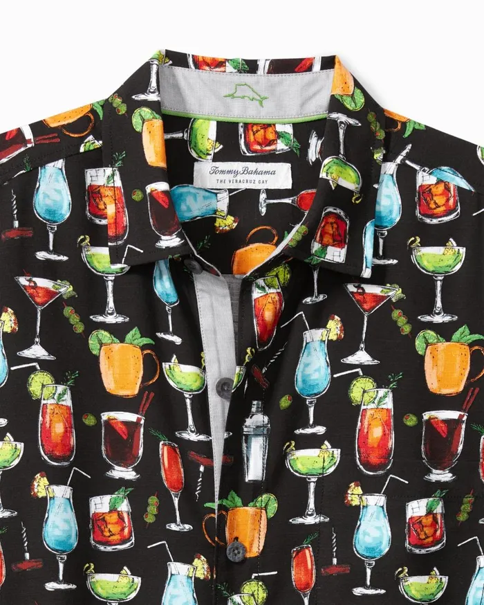 Tommy Bahama Big and Tall Veracruz Cay All Nighter ShortSleeve Shirt Black Big and Tall Shirts Tommy Bahama Big and Tall Veracruz Cay All Nighter ShortSleeve Shirt Black Big and Tall Shirts