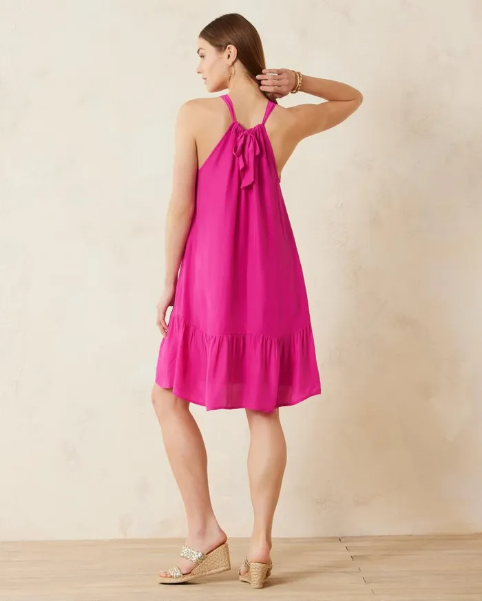 Tommy Bahama Calypso Crepe Coverup Dress Pink Maui Women Dresses