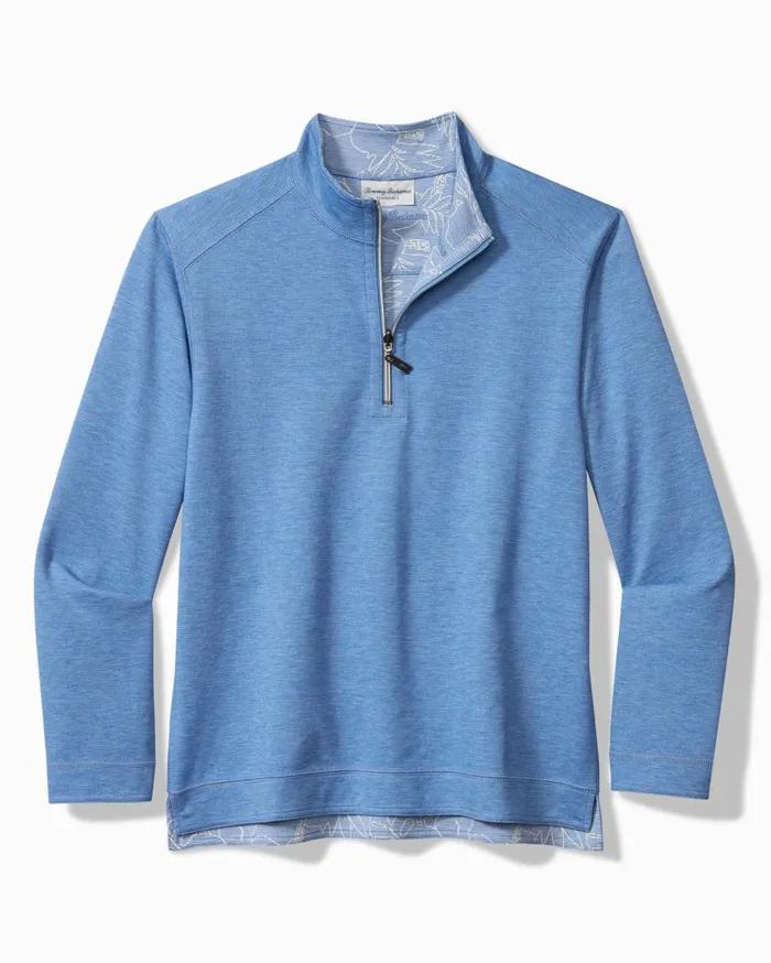 Tommy Bahama Coasta Beach Reversible HalfZip Sweatshirt Palace Blue Hthr Men Sweatshirts Tommy Bahama Coasta Beach Reversible HalfZip Sweatshirt Palace Blue Hthr Men Sweatshirts