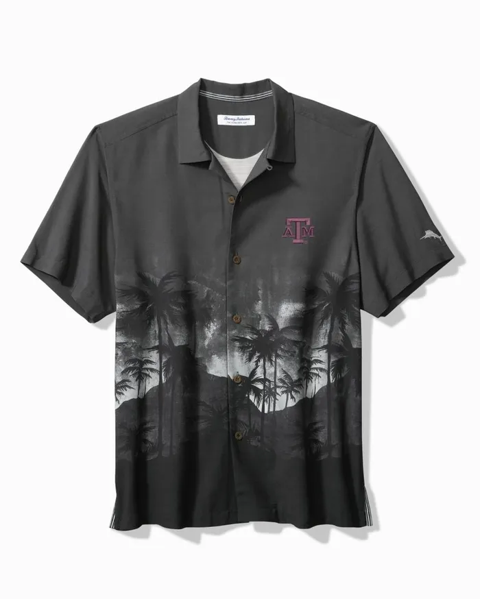 Tommy Bahama Collegiate Palm Flurry Camp Shirt Texasaandm Men Shirts
