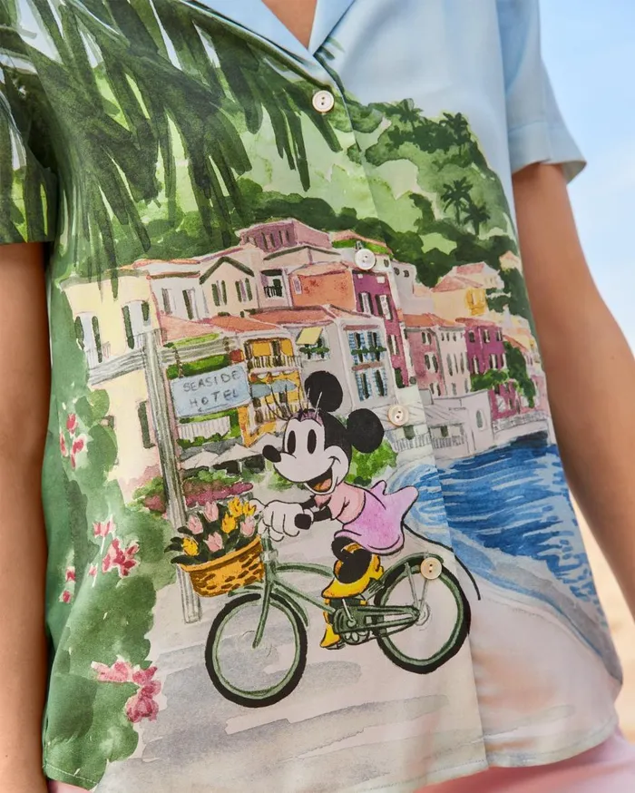 Tommy Bahama Disney Coastal Cruisin039 Silk Camp Shirt Palace Blue Women Tops and Shirts Tommy Bahama Disney Coastal Cruisin039 Silk Camp Shirt Palace Blue Women Tops and Shirts