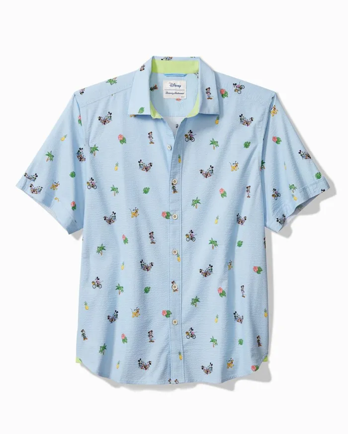 Tommy Bahama Disney Nova Wave Beach Cruiser ShortSleeve Shirt Chambray Men Shirts