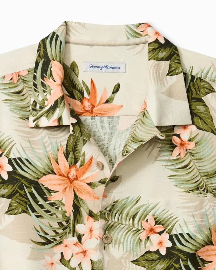 Tommy Bahama Everglade Oasis Silk Camp Shirt Dusty Orange Men Shirts Tommy Bahama Everglade Oasis Silk Camp Shirt Dusty Orange Men Shirts