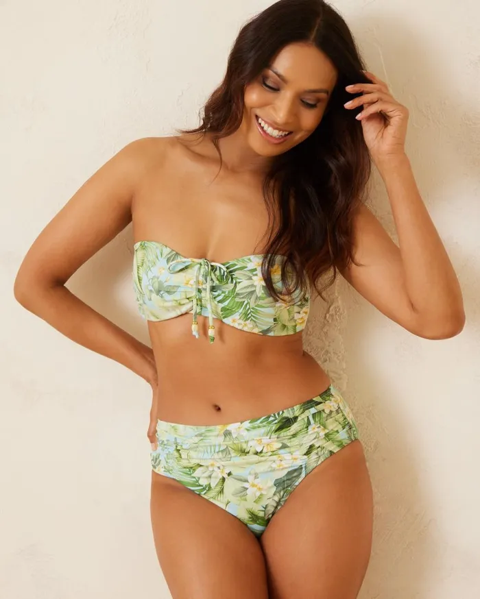 Tommy Bahama Eyelet Hideaway HighWaist Bikini Bottoms White Women Bikini Bottoms