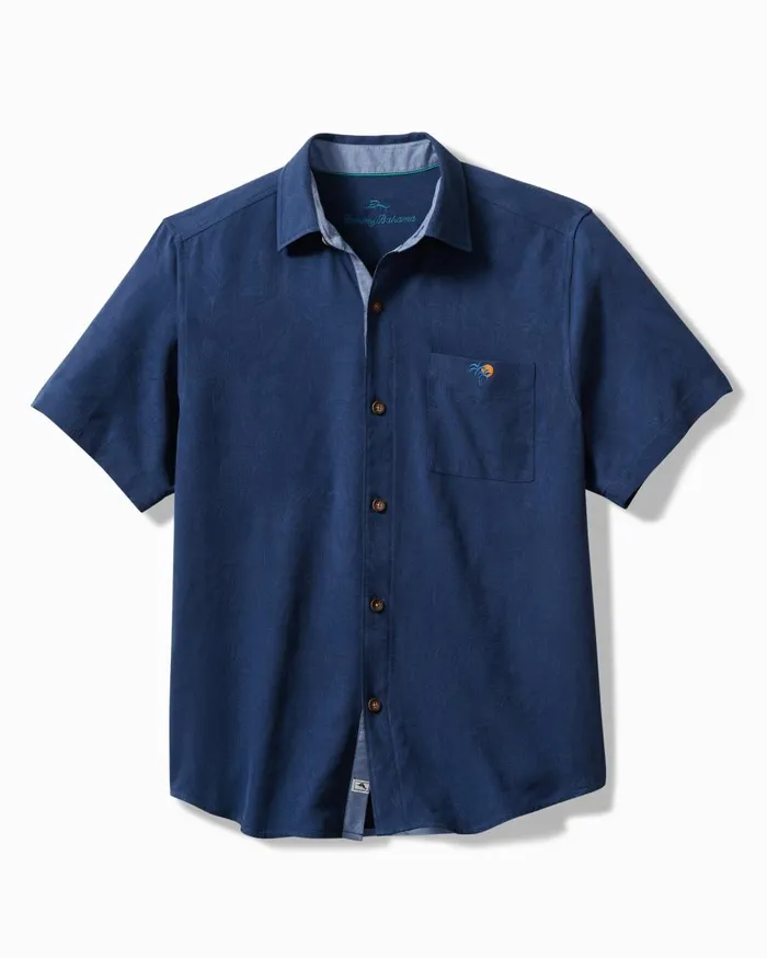 Tommy Bahama Flamingo Sunset Silk Camp Shirt Island Navy Men Shirts Tommy Bahama Flamingo Sunset Silk Camp Shirt Island Navy Men Shirts