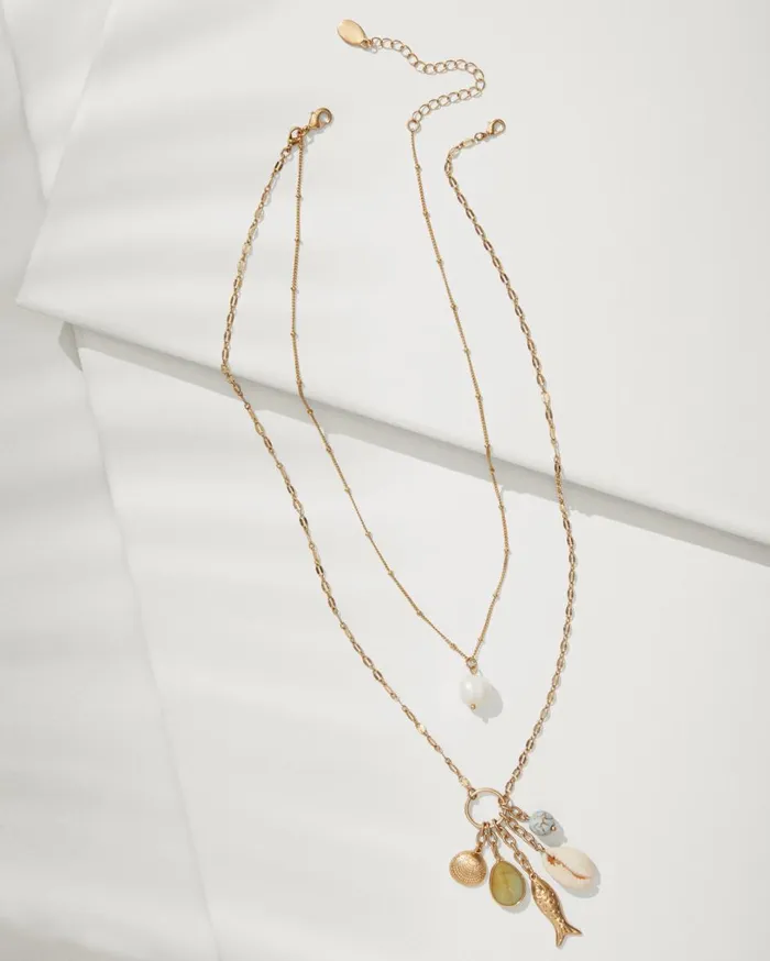 Tommy Bahama Kihei Collection Layered Charm Pendant Necklace Gold Women Jewelry Collections Tommy Bahama Kihei Collection Layered Charm Pendant Necklace Gold Women Jewelry Collections