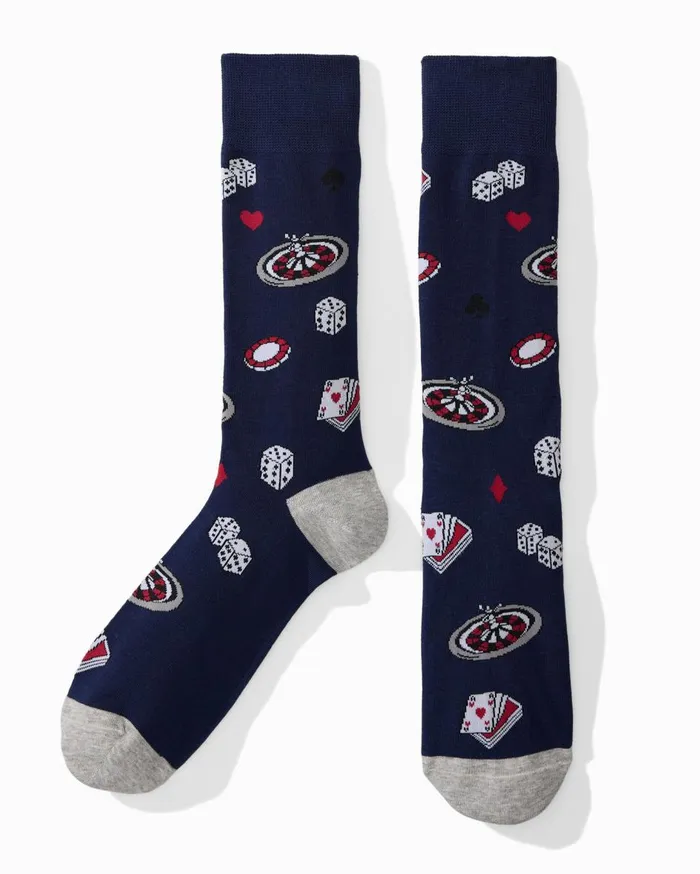 Tommy Bahama Marine Life Socks Grey Heather MenBig and Tall Socks
